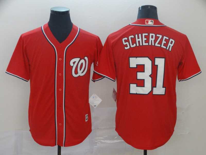 Nationals 31 Max Scherzer Red Cool Base Jersey,We sell and wholesale Nationals 31 Max Scherzer Red Cool Base Jersey on line form chian!